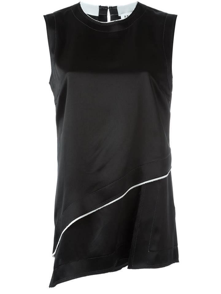 Dkny Satin Tank Top, Women's, Size: Medium, Black, Viscose