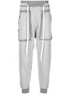 Carpe Diem Distressed Track Pants - Grey