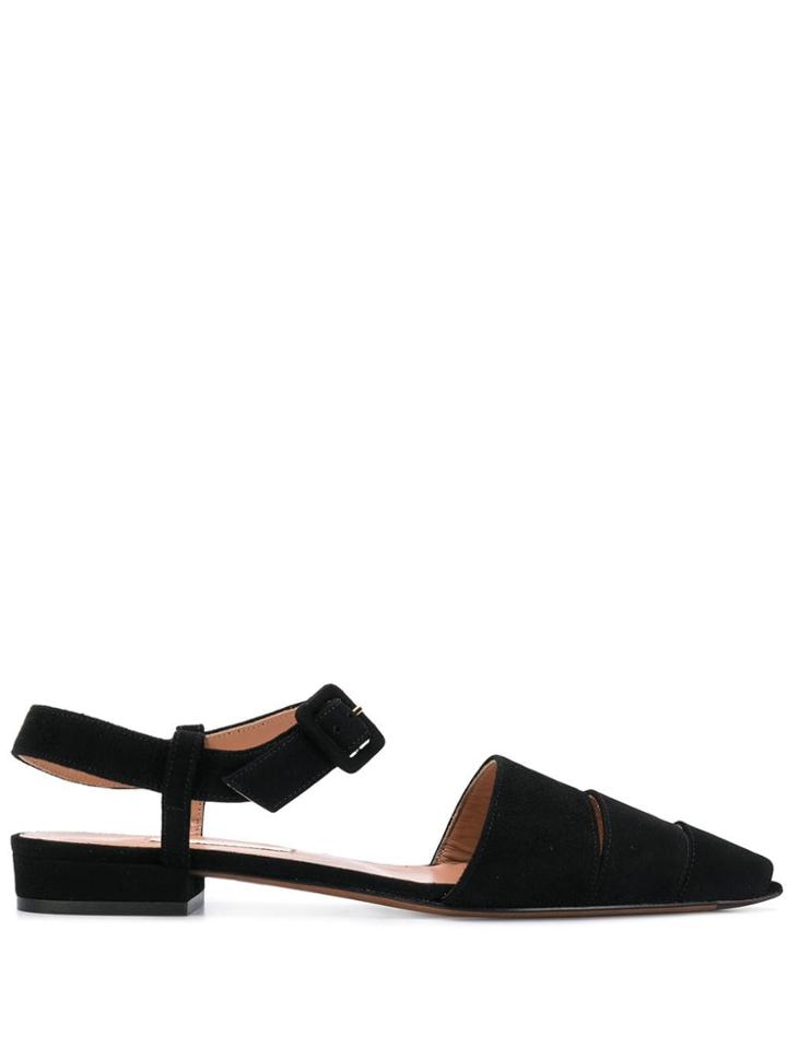 L'autre Chose Pointed Toe Slippers - Black