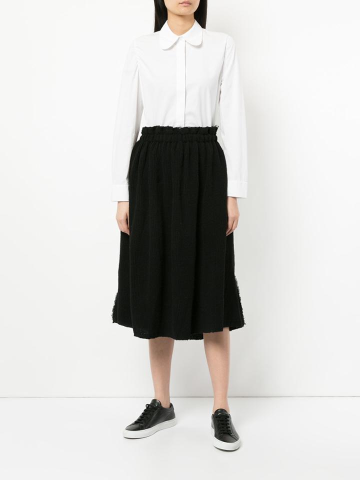 Comme Des Garçons Vintage Midi Knitted Skirt - Black