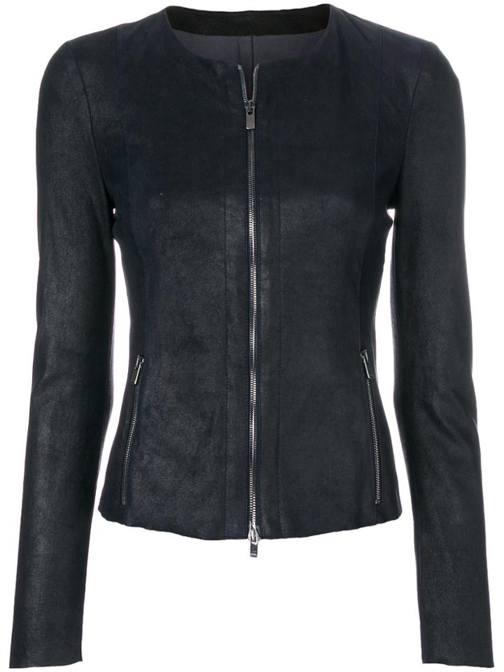 Drome Fitted Biker Jacket - Blue