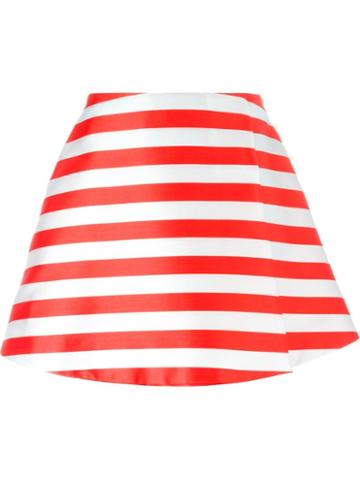 Vivetta Striped A-line Skirt, Women's, Size: 42, Red, Polyester/silk