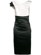 Talbot Runhof Two-tone Fitted Dress - White