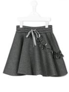 Simonetta Ruffle Detail Skirt, Girl's, Size: 6 Yrs, Grey