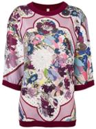 Antonio Marras Floral Print Jumper, Women's, Size: Large, Red, Virgin Wool