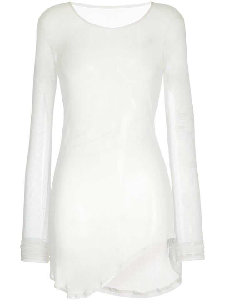 Taylor Mesh Asymmetric Top - White