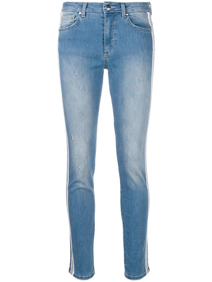 D.exterior Glittered Trim Jeans - Blue
