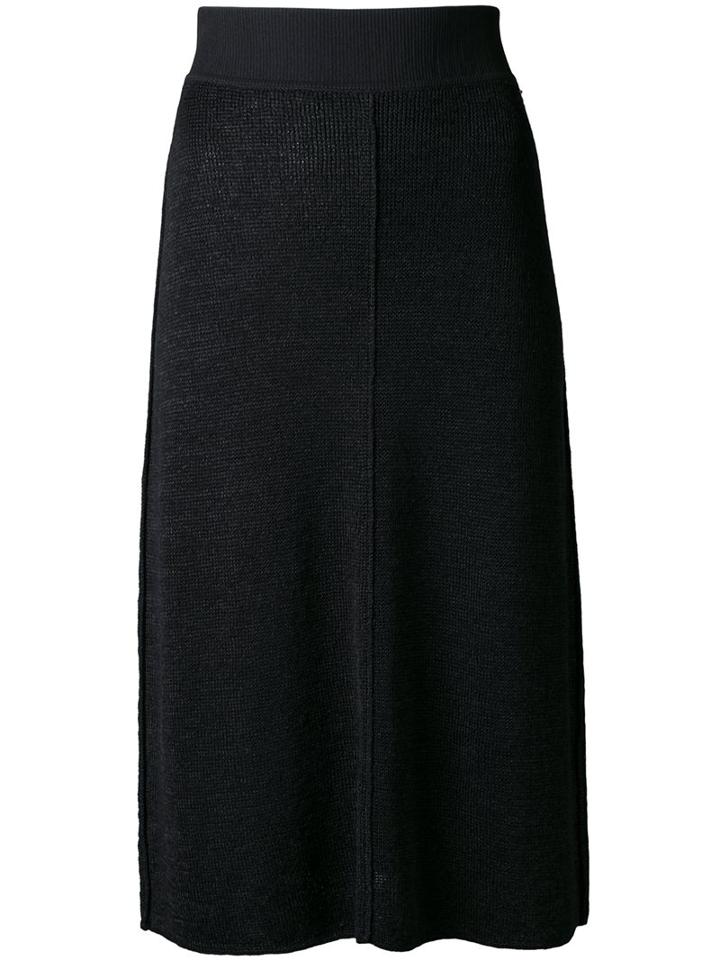 Isabel Marant Elasticated Waist Skirt, Women's, Size: 38, Black, Linen/flax/polyamide/spandex/elastane/wool