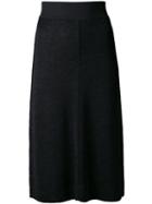 Isabel Marant Elasticated Waist Skirt, Women's, Size: 38, Black, Linen/flax/polyamide/spandex/elastane/wool
