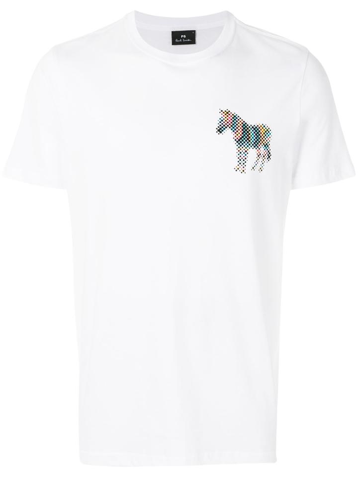 Ps By Paul Smith Zebra Chest Print T-shirt - White