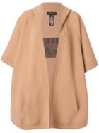 Burberry - Hooded Logo Cape - Women - Polyamide/cashmere/wool - One Size, Nude/neutrals, Polyamide/cashmere/wool