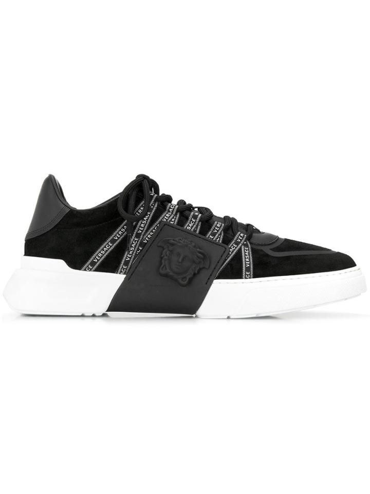 Versace Lateral Medusa Low-top Sneakers - Black