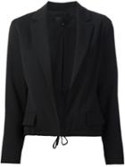 Nili Lotan Drawstring Blazer, Women's, Size: 0, Black, Polyester/spandex/elastane/virgin Wool