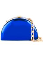 Alessandra Rich - Semi Circle Clutch - Women - Leather/bos Taurus - One Size, Blue, Leather/bos Taurus
