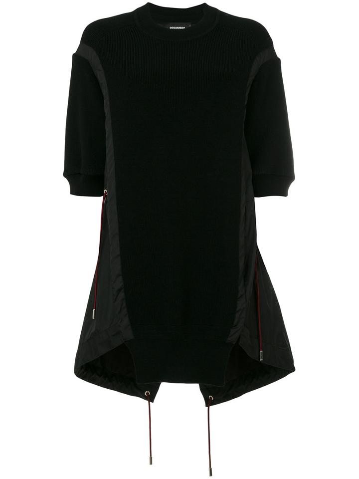 Dsquared2 - Embroidered Knitted Top - Women - Polyamide/polyurethane/wool - Xs, Black, Polyamide/polyurethane/wool