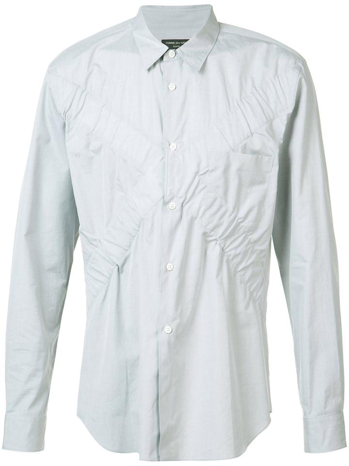 Comme Des Garçons Homme Plus - Gathered Elasticated 'x' Shirt - Men - Cotton - S, Grey, Cotton