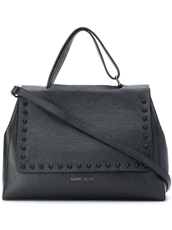 Marc Ellis Studded Flap Shoulder Bag - Black