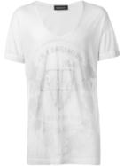 Diesel Black Gold Print T-shirt, Men's, Size: S, Grey, Cotton