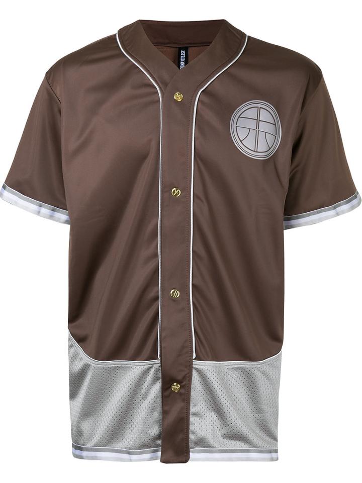 Astrid Andersen - Patch Baseball Shirt - Men - Polyester - M, Brown, Polyester