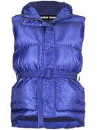 Ienki Ienki Belted Puffer Vest With Hood - Blue