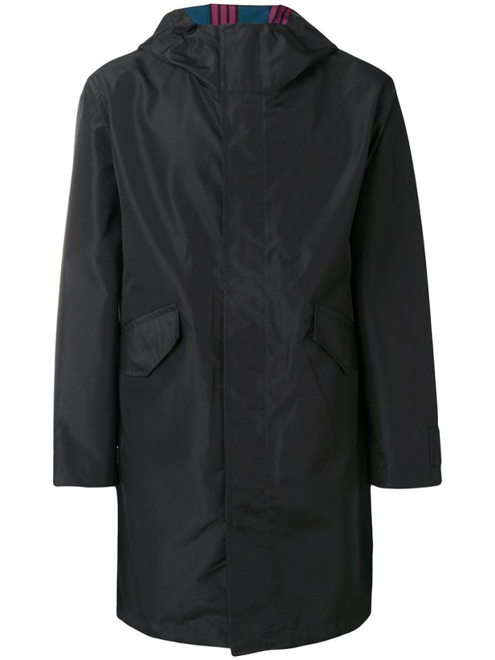 Ps By Paul Smith Hooded Raincoat - Black