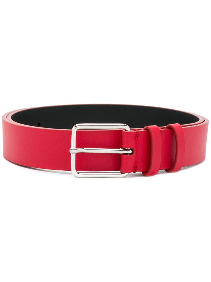 Jil Sander Classic Buckled Belt - Red