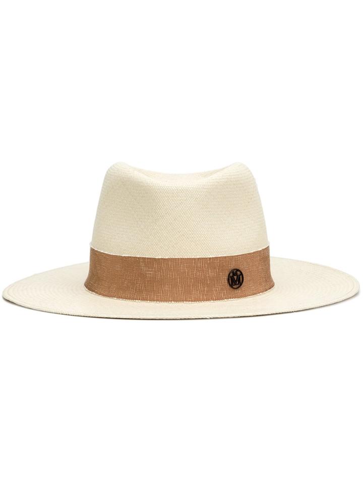 Maison Michel 'charles' Hat - Nude & Neutrals