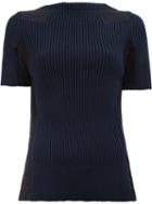 Sacai Lace Up Detail Top, Women's, Size: 1, Blue, Cotton/polyester