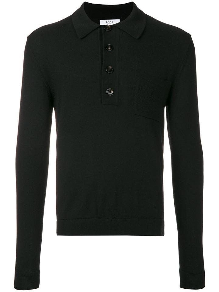 Cmmn Swdn Classic Polo Pullover - Black
