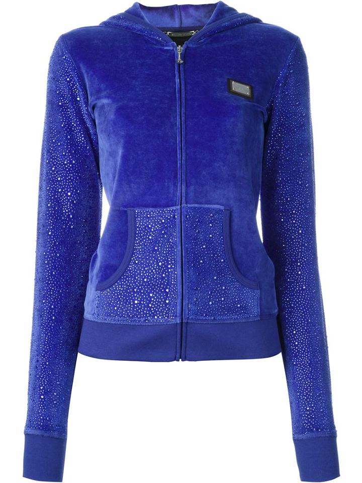 Philipp Plein 'skull Nation' Hoodie, Women's, Size: Small, Blue, Modal/cotton/polyester