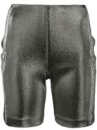 Area Metallic Fitted Shorts - Grey