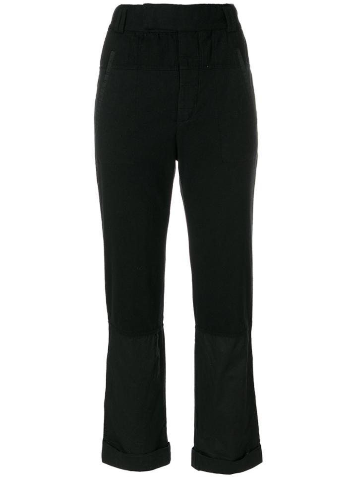 Haider Ackermann High Waist Straight Trousers - Black