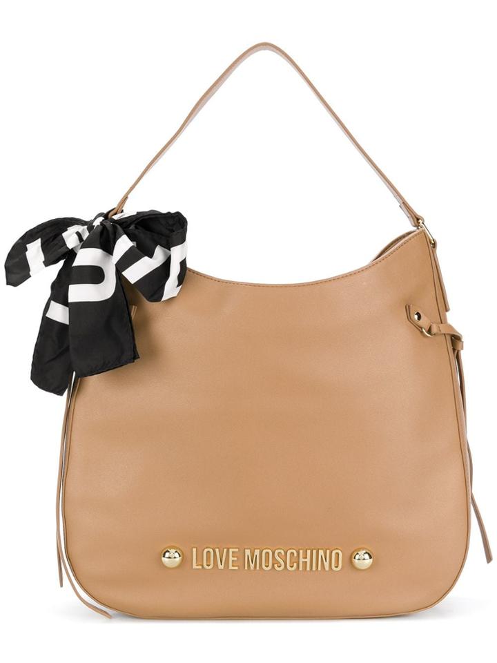 Love Moschino Brand Logo Tote Bag - Nude & Neutrals
