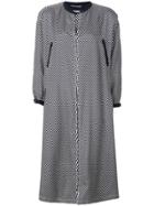 Giorgio Armani Vintage Zigzag Loose Fit Coat - White