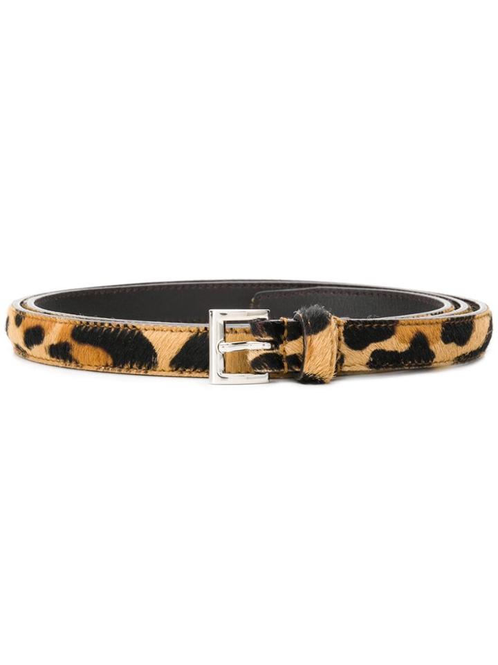 Prada Animal Patterned Buckle Belt - Brown