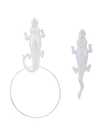 Natia X Lako Natia X Lako Crocodile Earrings - Metallic