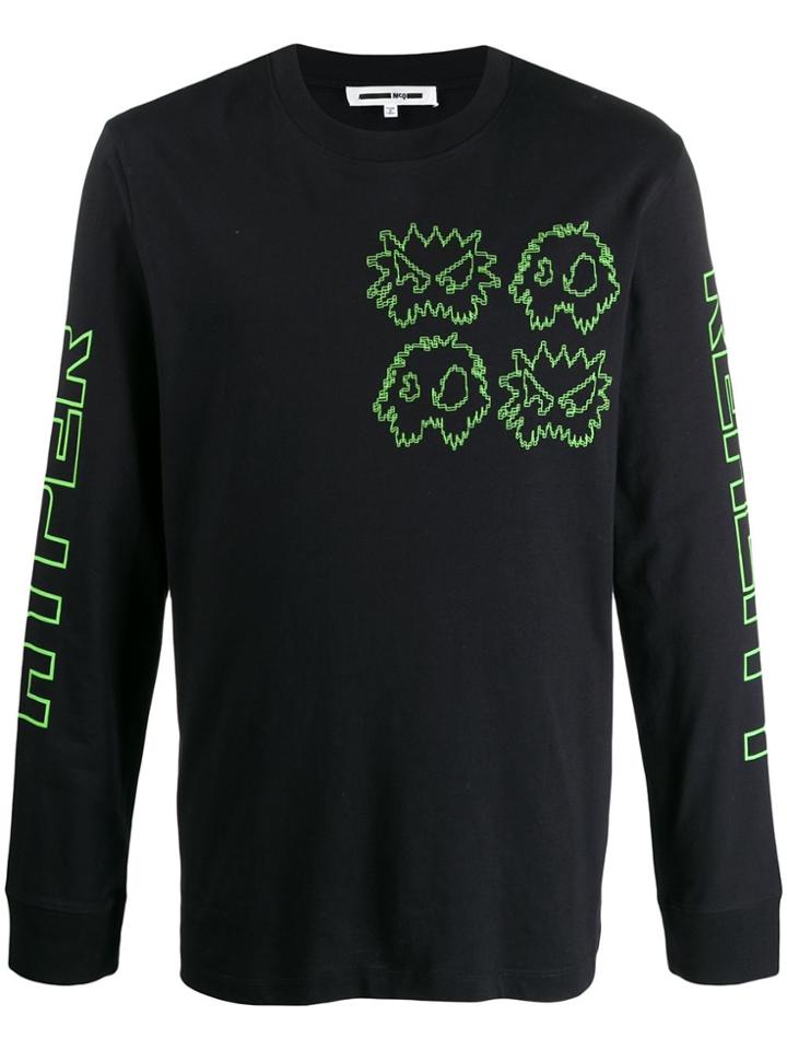 Mcq Alexander Mcqueen Chester Monster Long-sleeved T-shirt - Black