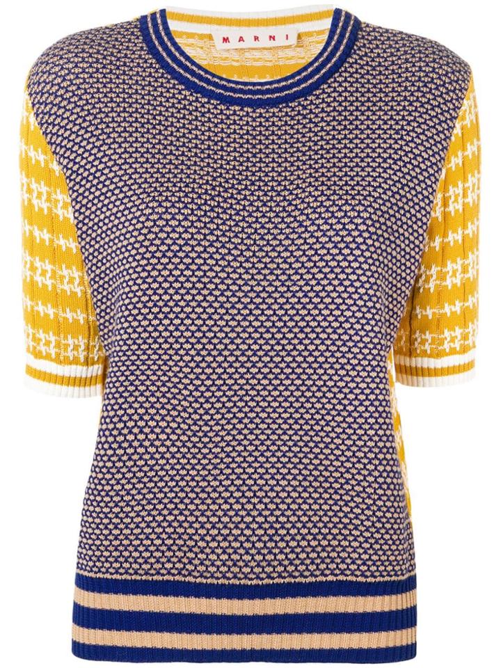 Marni Patterned Knit Top - Neutrals