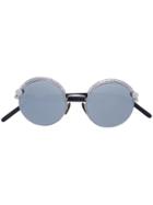 Kuboraum Round Mirrored Sunglasses - Metallic