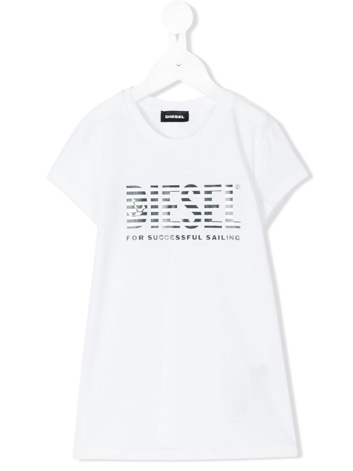 Diesel Kids - Tempik T-shirt - Kids - Cotton - 12 Yrs, White