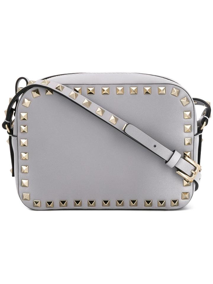 Valentino Valentino Garavani Rockstud Camera Crossbody Bag - Grey