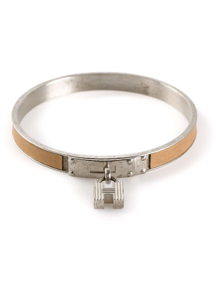 Hermès Vintage 'kelly H Cadena' Bangle Bracelet, Women's, Metallic