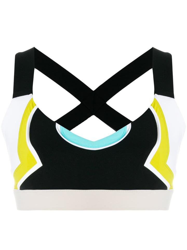 No Ka' Oi Color Block Cropped Top - Multicolour