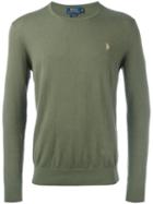 Polo Ralph Lauren Crew-neck Jumper, Men's, Size: Xl, Green, Cotton/cashmere