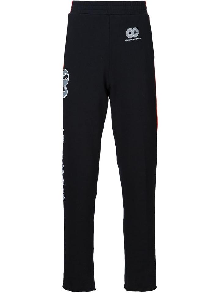Opening Ceremony Logo Print Track Pants, Men's, Size: Large, Black, Cotton