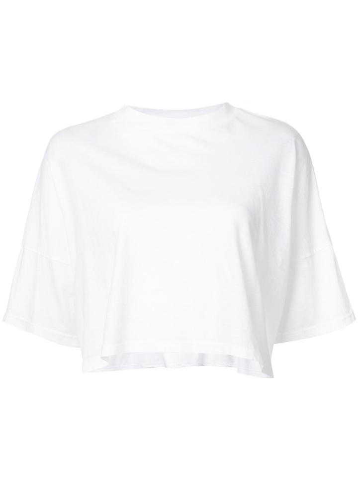 Re/done Cropped Flared T-shirt - White