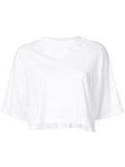 Re/done Cropped Flared T-shirt - White