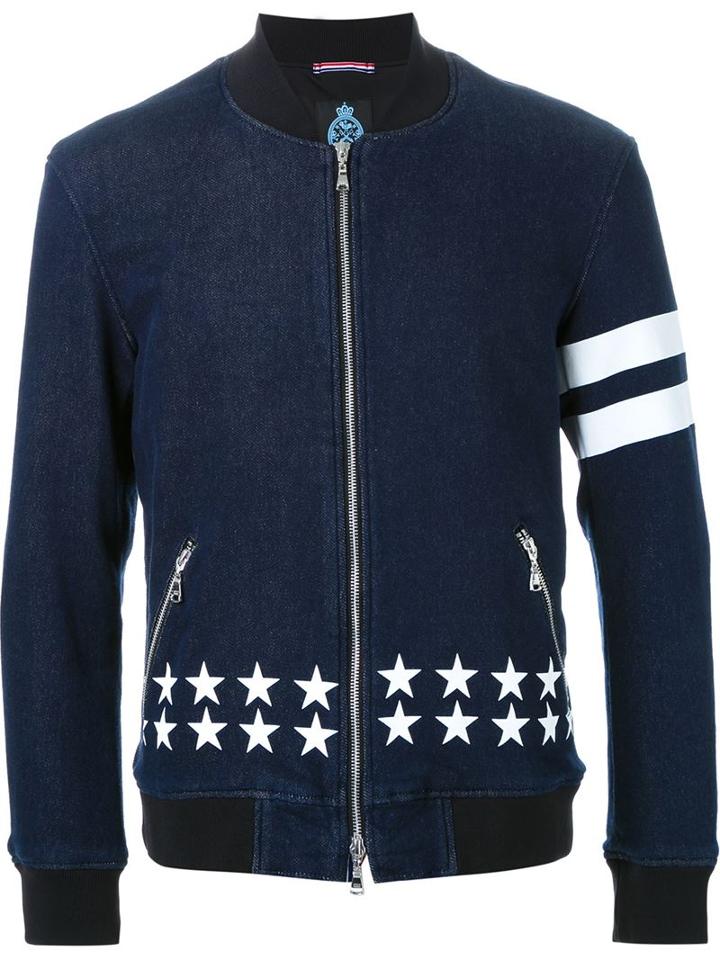 Guild Prime Star Print Denim Bomber Jacket