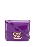 Fendi Ff Karligraphy Shoulder Bag - Purple