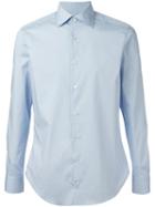 Etro Pointed Collar Shirt, Men's, Size: 41, Blue, Cotton/spandex/elastane